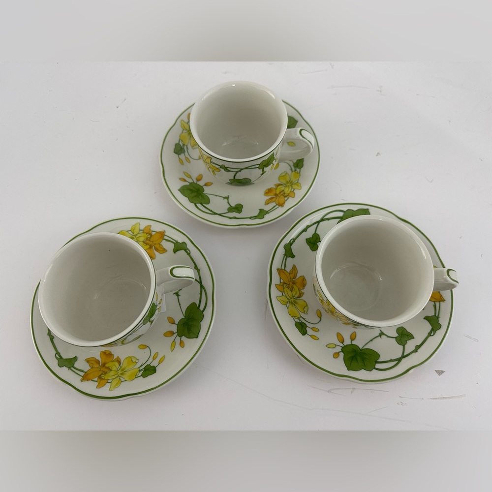Villeroy & Boch Geranium Cup & Saucer - Set of (3)